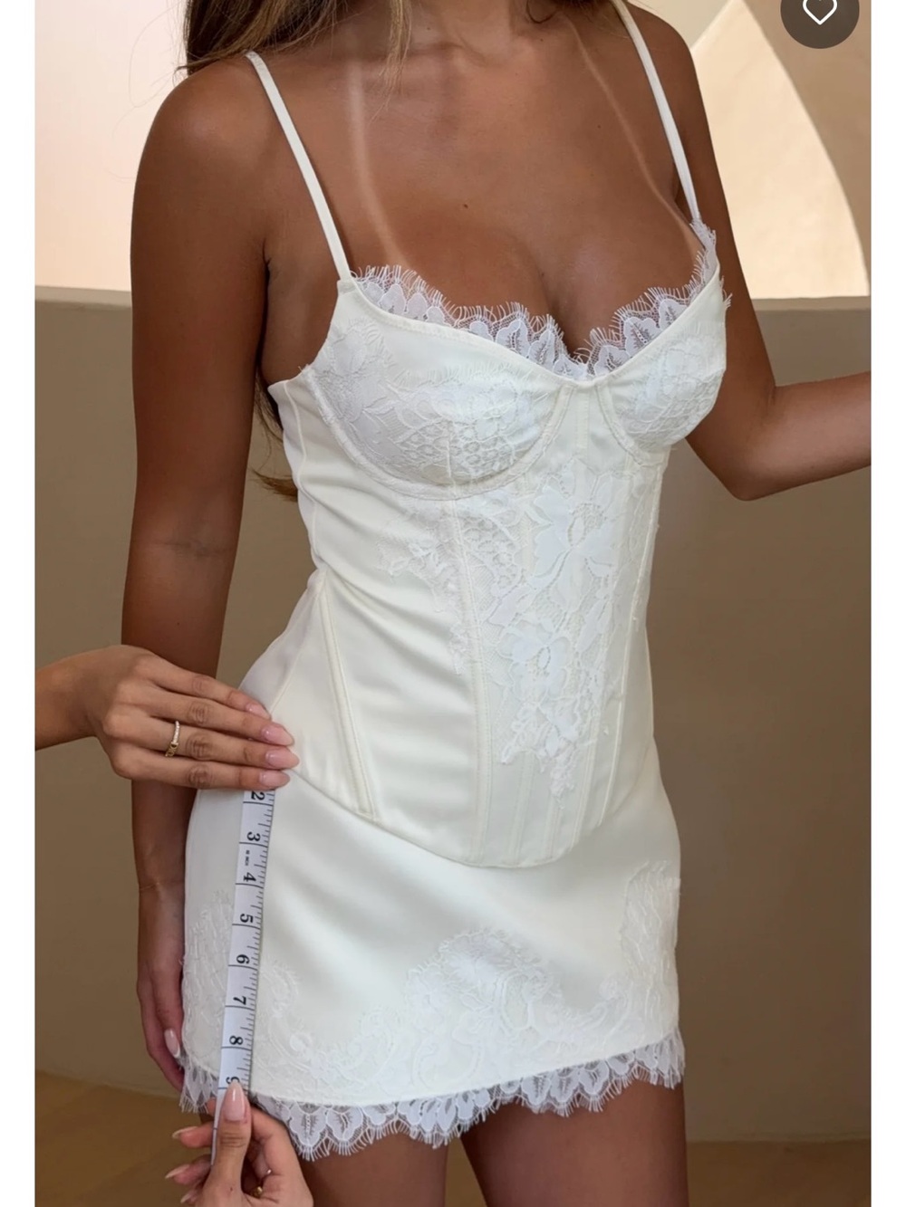 White Fox Boutique love note bustier cream